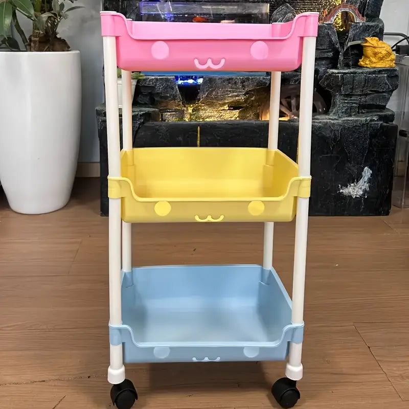 3 Tier Smiley Trolley, Home and Living