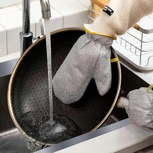 5-Piece Reuseable Steel Wire Dishwashing Glove