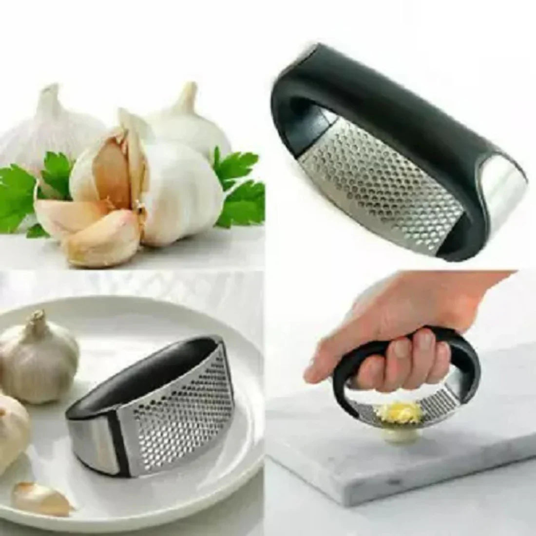 Stainless Steel Garlic Press Crusher Squeezer Mincer Chopper