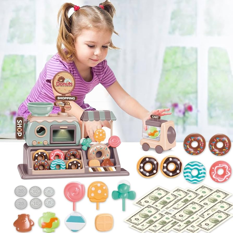 5 Pcs Donut Shop Toy – Kids Pretend, Babies and Toys 