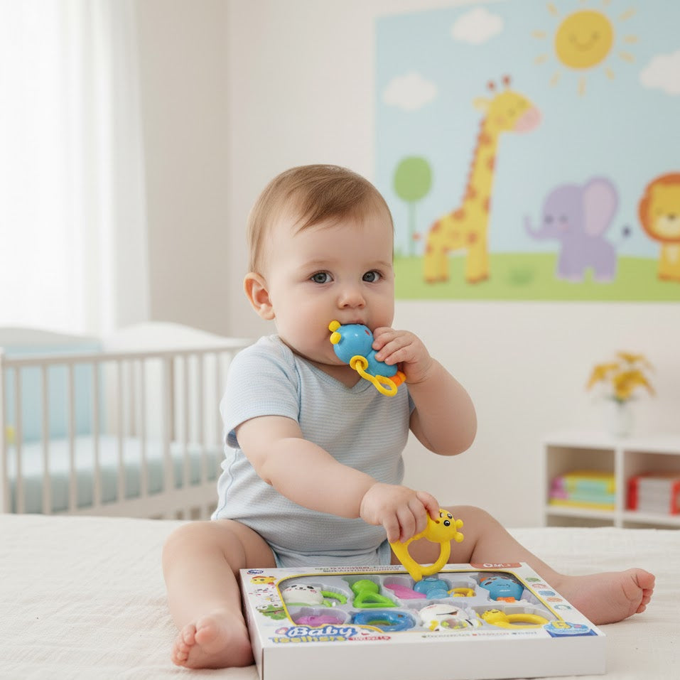 8 Pcs Baby Rattle Toy Set – Imported Quality, Babies and Toys 
