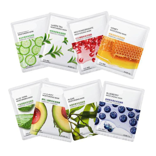 10 Pcs Fruit Extract Moisturizing Brightening Facial Mask(Random Flavour)