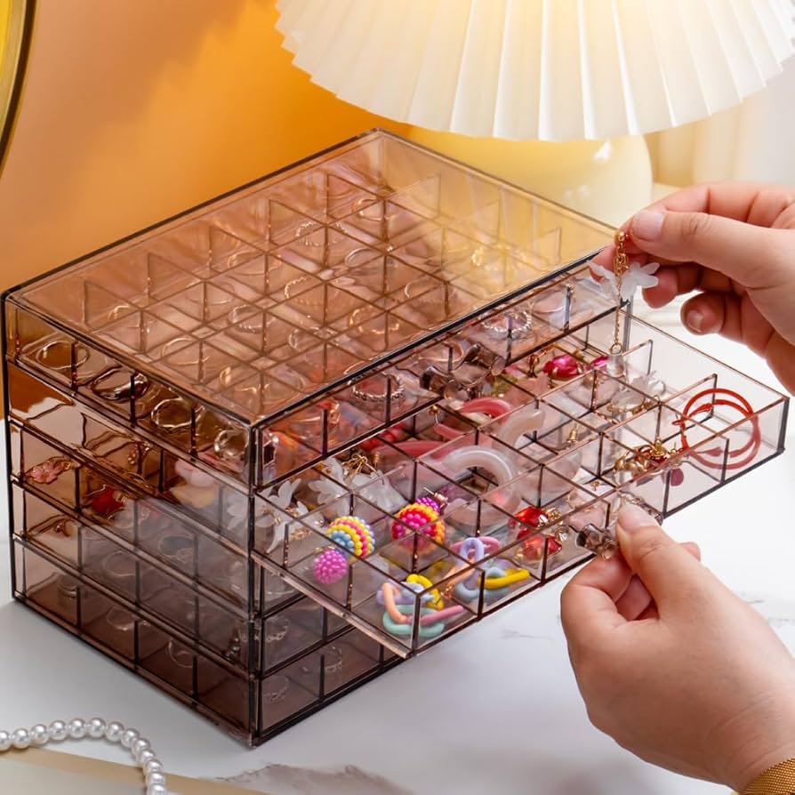 Acrylic 3 Tier Jewelry Storage Case