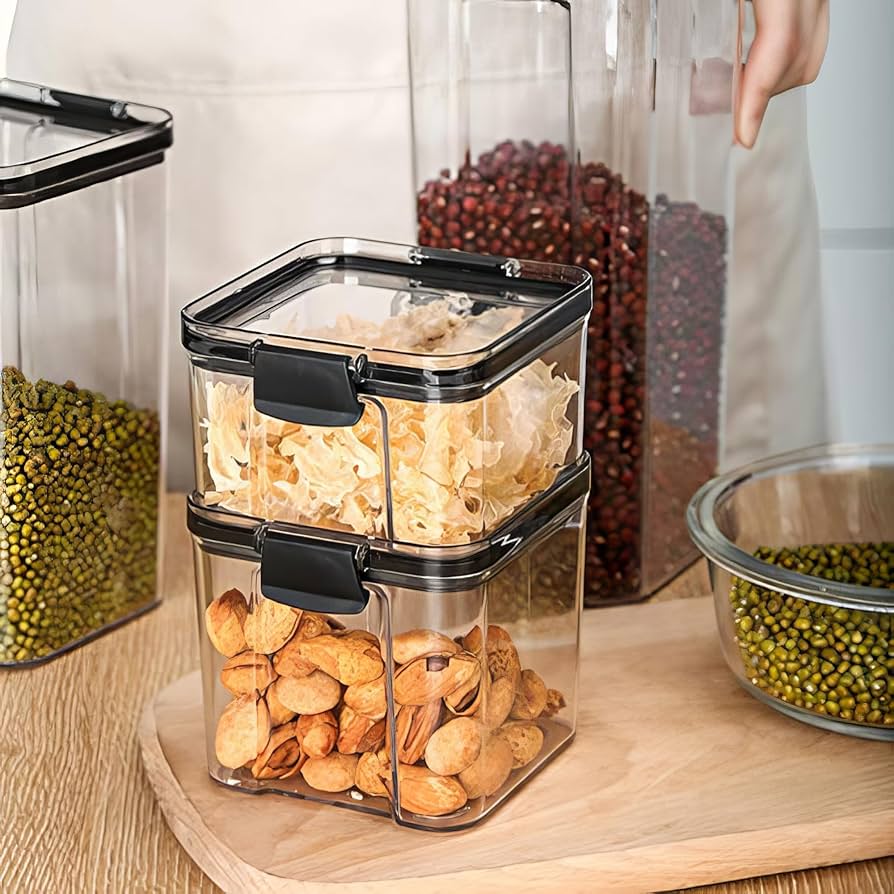 Airtight Containers – Ideal for Grains, Snacks & Spices, Kitchen Accessories 