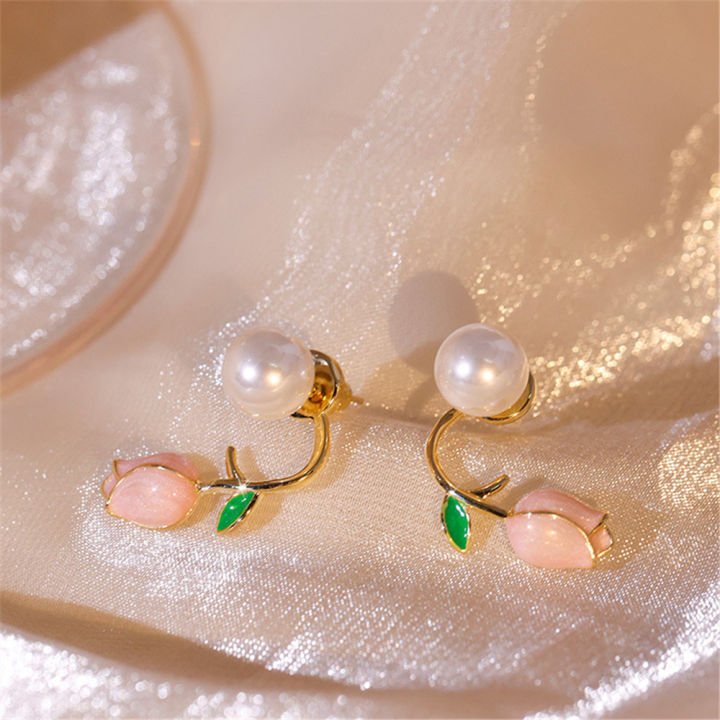 Blush Tulip Earrings, Health and Beauty 