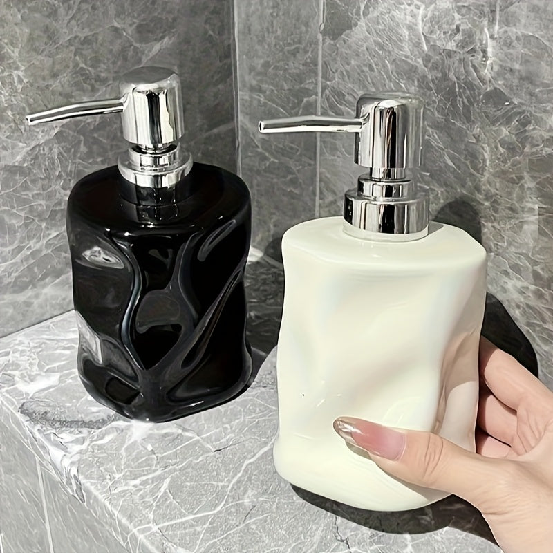Ceramic Lotion Bottle with Pump – 400ml Soap Dispenser, Home and Living 