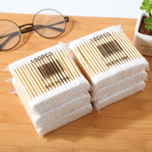 Compact Wooden Cotton Buds Pack, Health and Beauty 