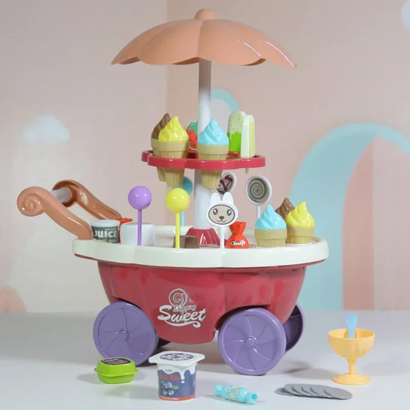 📦 Complete Play Set
Kids Ice Cream Candy Cart – All-in-One, Babies and Toys