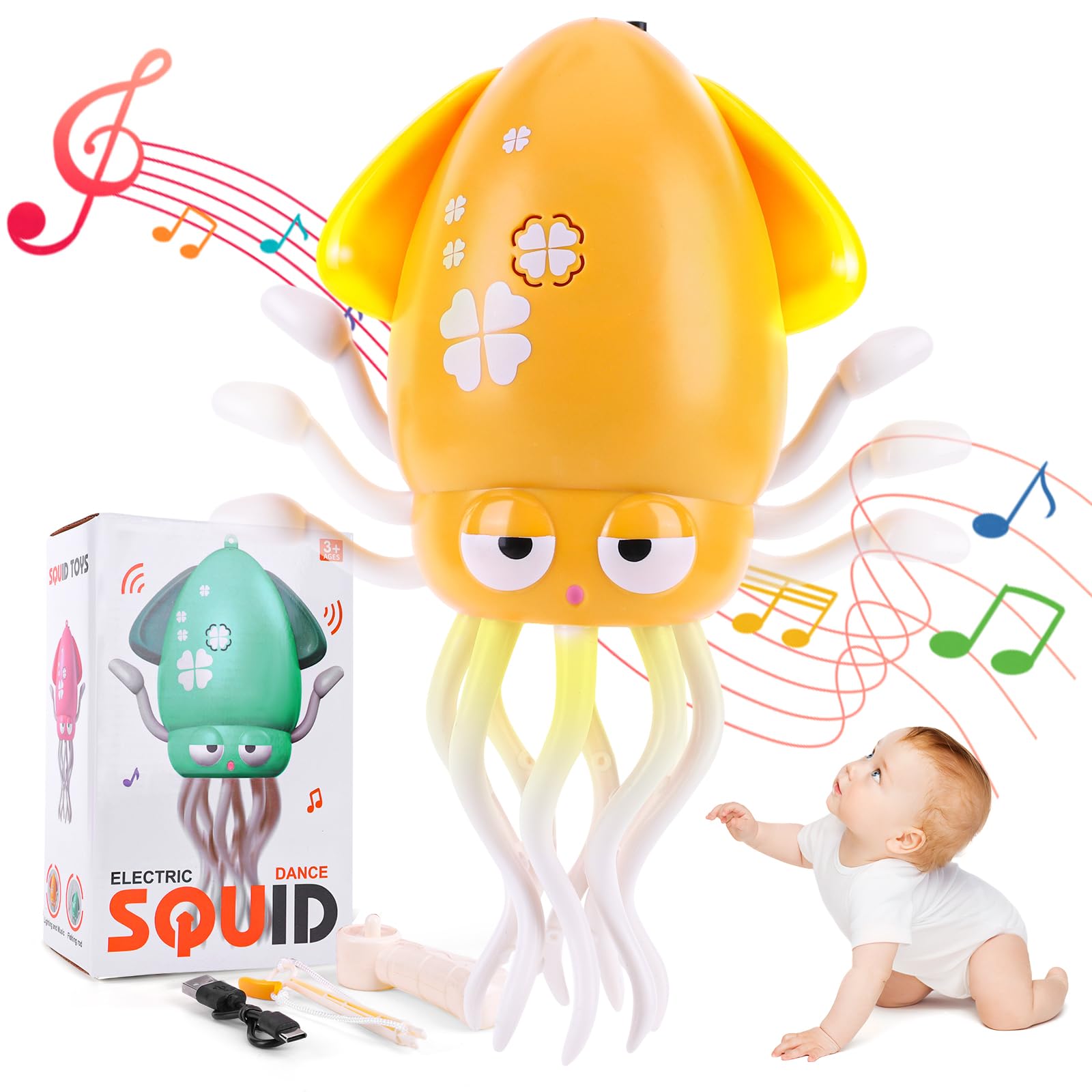 Dancing Squid Toy – Bright Lights, Babies and Toys 