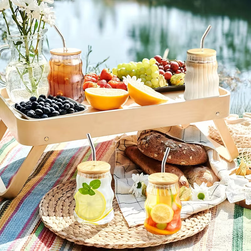Glass Sipper With Straw