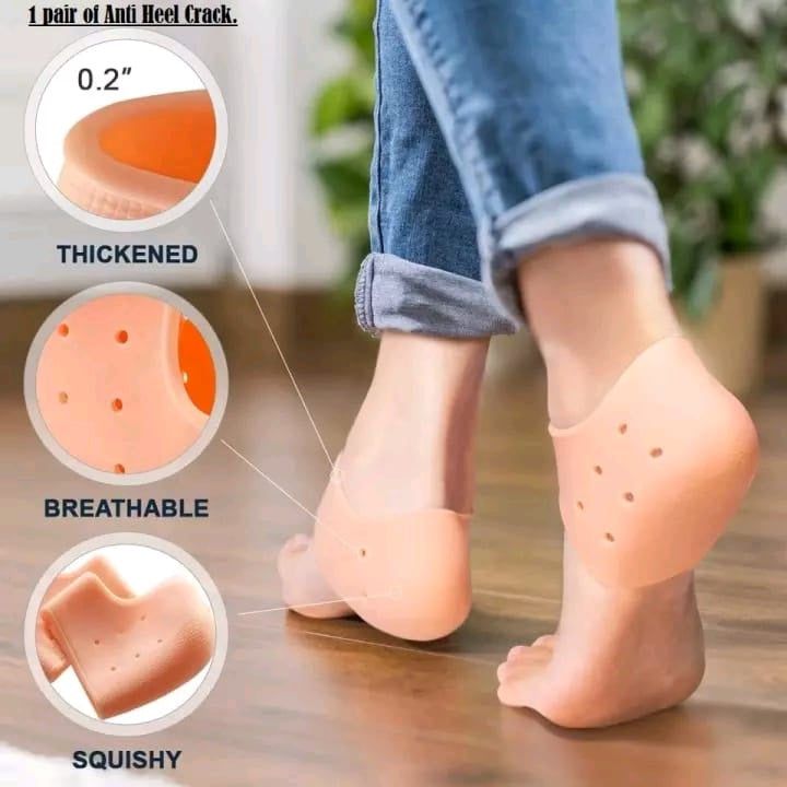 Heel Repair Gel Socks – Smooth Heels Naturally, Health and Beauty 
