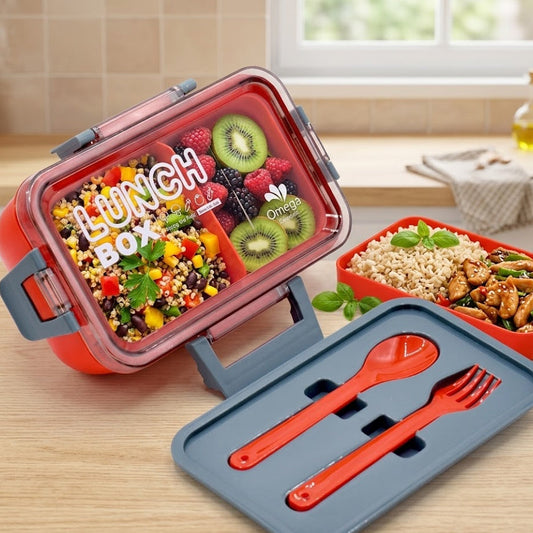 Kendy Bento Style Meal Box – Easy Carry with Built-in Cutlery, Home and Living 