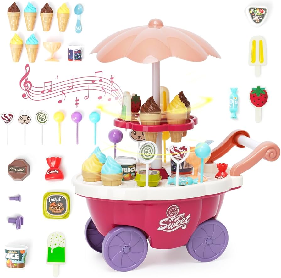 Kids Ice Cream Candy Cart – Fun Pretend, Babies and Toys 