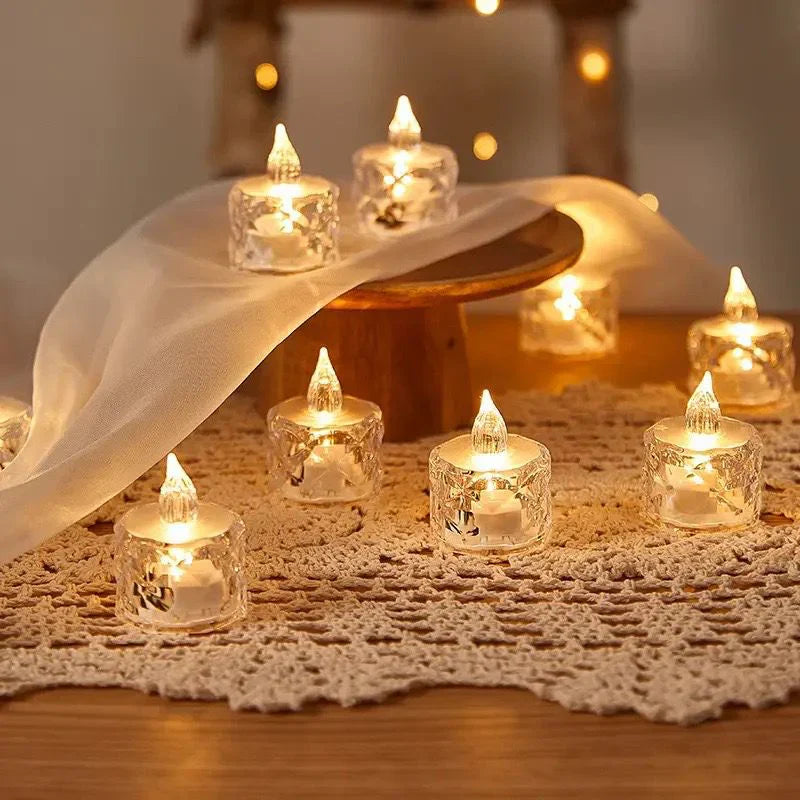LED Crystal Candles (2Pcs)