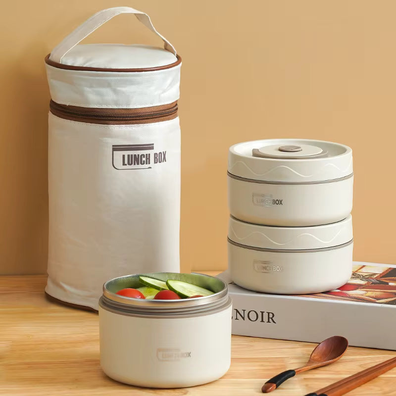 MaxHeat 3Pcs Lunch Box Set with Insulated Storage Bag