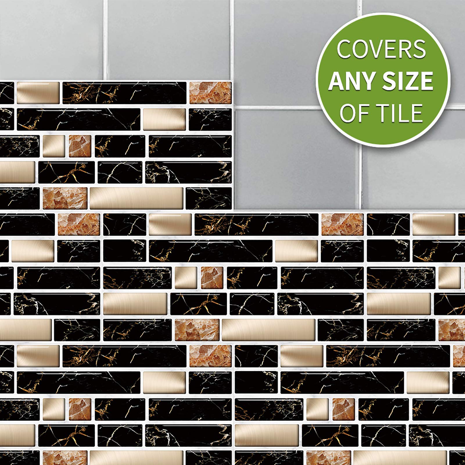 New 24Pcs Brick Tile Stickers