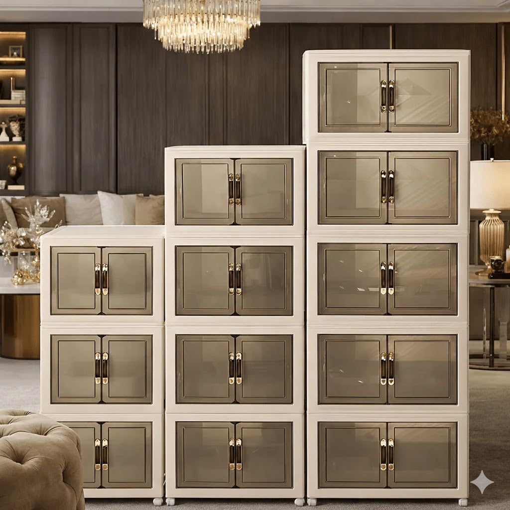 Portable Folding Wardrobe Storage Cabinet, Home and Living 
