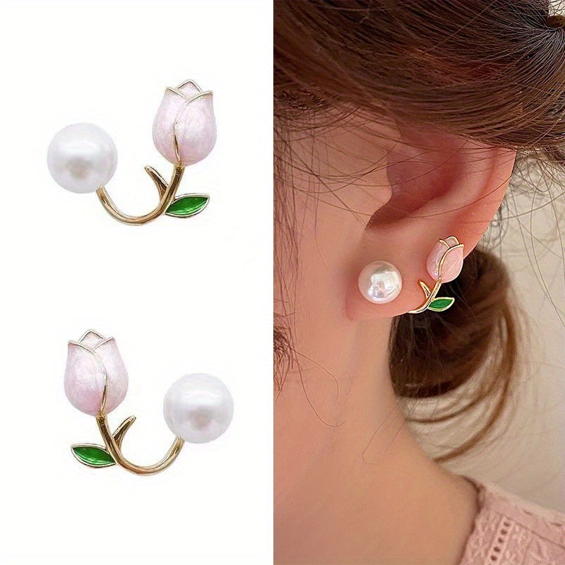 Tulip Flower Earrings – Pink, Health and Beauty 