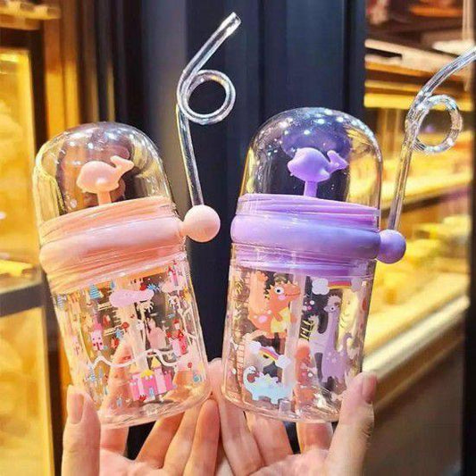 Dolphin Fountain Fancy Kids Water Bottle