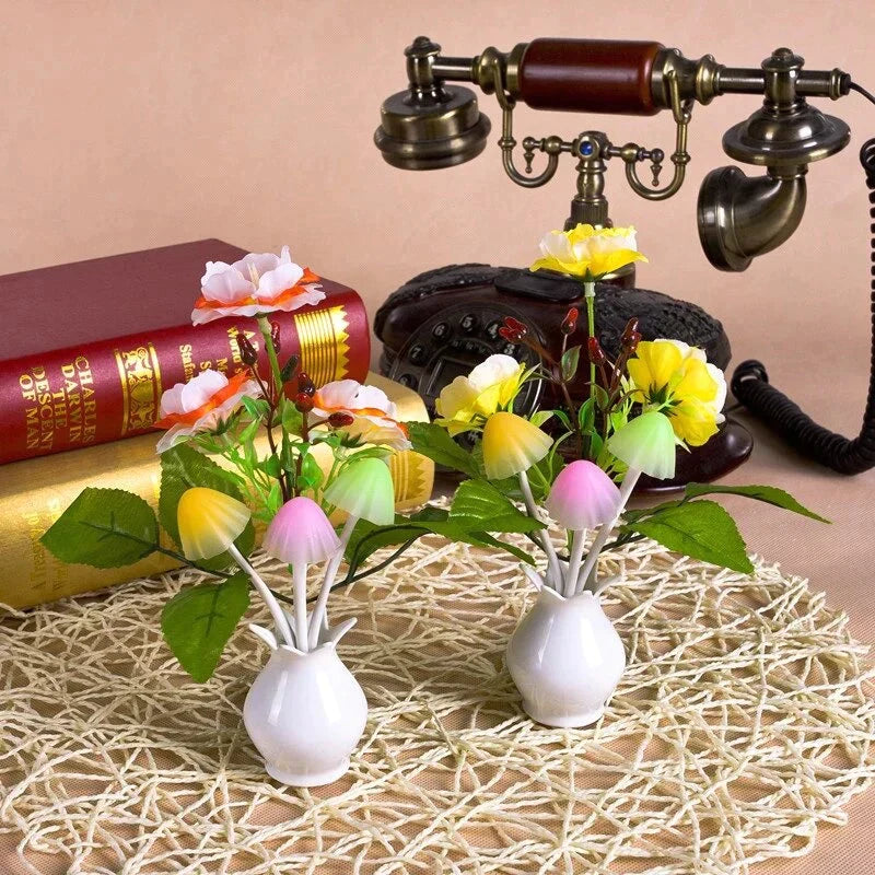 USB Rechargeable Mushroom Motion-Sensor LED Night Lamp