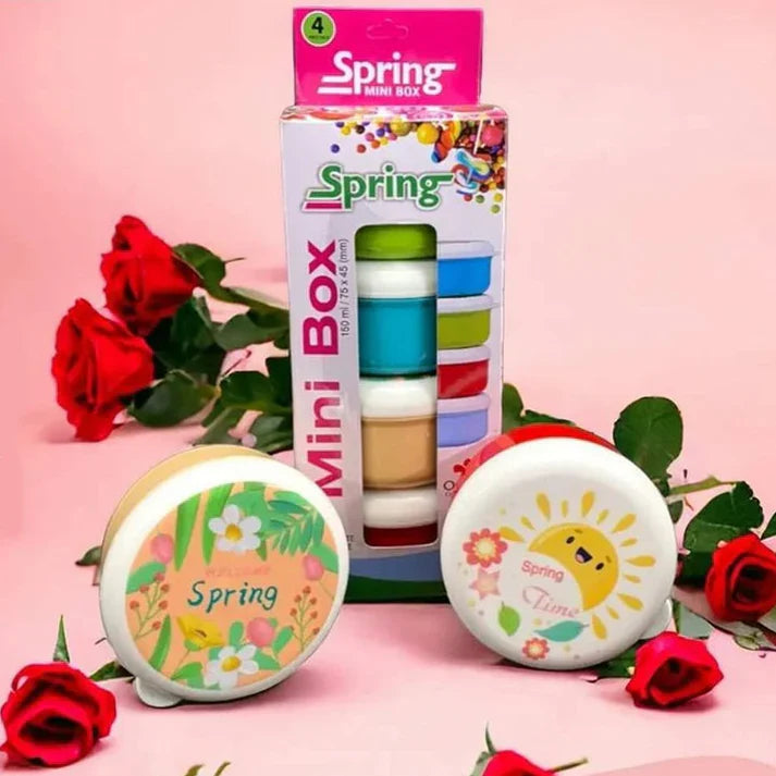 4 Pcs Mini Spring Sealed Food Storage Containers